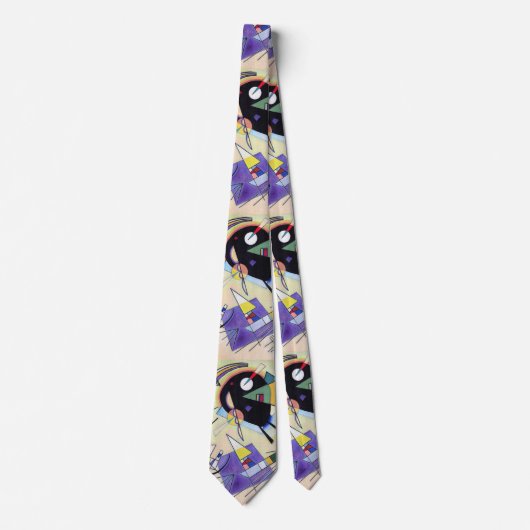 Zwart en Violet - Kandinsky Stropdas (Voorkant)
