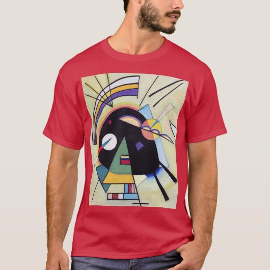 Zwart en Violet - Kandinsky T-shirt (Voorkant)