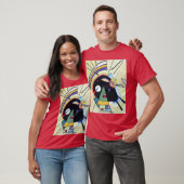 Zwart en Violet - Kandinsky T-shirt (Unisex)