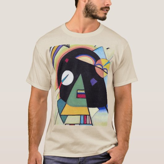 Zwart en Violet - Kandinsky T-shirt (Voorkant)