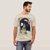 Zwart en Violet - Kandinsky T-shirt (Voorkant volledig)