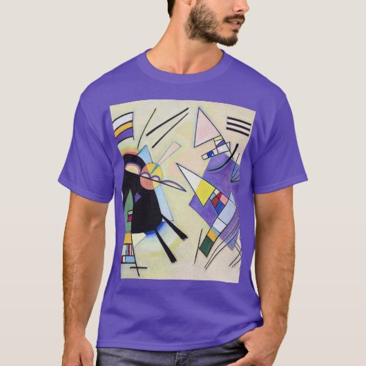 Zwart en Violet - Kandinsky T-shirt (Voorkant)