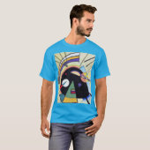 Zwart en Violet - Kandinsky T-shirt (Voorkant volledig)