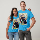Zwart en Violet - Kandinsky T-shirt (Unisex)