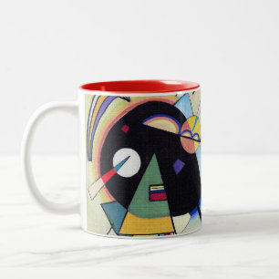 Zwart en Violet - Wassily Kandinsky Abstracte Kuns Tweekleurige Koffiemok