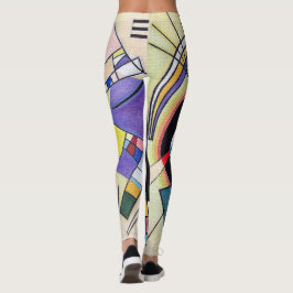 Zwart en Violet - Wassily Kandinsky Moderne Kunst Leggings