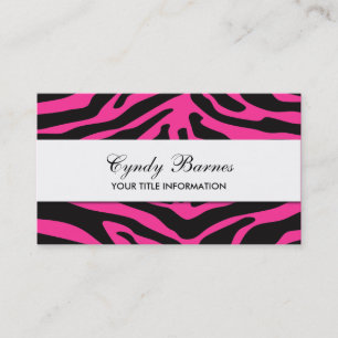 Zwart en willekeurig Zebra Visitekaartje