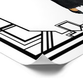 zwart en wit, 1930's Evening Gown Poster (Hoek)