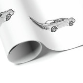 Zwart en wit 1969 Camaro Wrapping Paper Cadeaupapier (Rol Hoek)