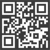 Zwart en Wit 2X2 QR-code Website Modern Eenvoudig Sticker (Voorkant)