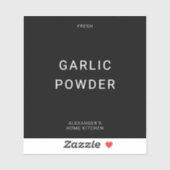 Zwart en Wit 4x4 Individueel Specerijenlabel Sticker (Vel)