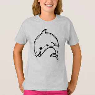 ZWART EN WIT #51 - Gelukkige Dolfijn T-shirt