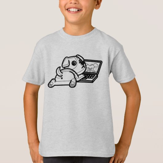 ZWART EN WIT #53 - Een design hond T-shirt (Voorkant)
