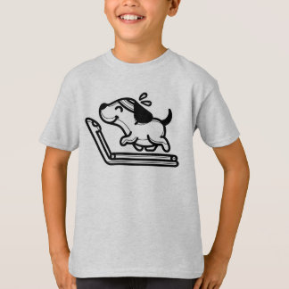 ZWART EN WIT #57 - Een hond in de sportschool T-shirt