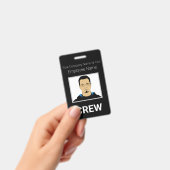 Zwart en wit aangepast bemanning foto ID badge (Handheld)