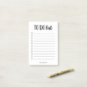 Zwart en wit | Aangepast om lijst te doen Post-it® Notes (Op bureau)