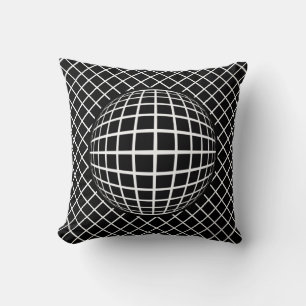 Zwart en Wit Abstract Geometrische Vorm Kussen