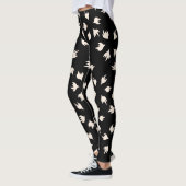 Zwart en wit abstract modern leggings (Links)