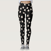 Zwart en wit abstract modern leggings (Voorkant)