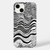 Zwart en wit abstract ontwerp Case-Mate iPhone case (Achterkant)