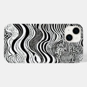 Zwart en wit abstract ontwerp Case-Mate iPhone case (Achterkant (horizontaal))
