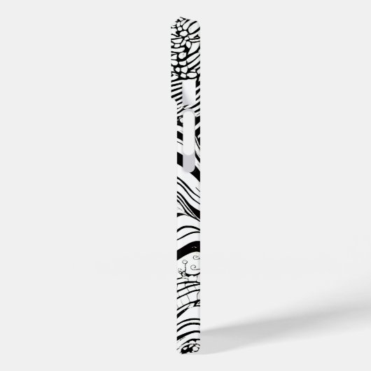 Zwart en wit abstract ontwerp Case-Mate iPhone case (Achterkant / Links)