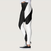 Zwart en wit abstract ontwerp leggings (Links)