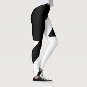 Zwart en wit abstract ontwerp leggings (Rechts)