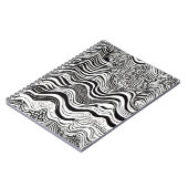 Zwart en wit abstract ontwerp notitieboek (Linkerzijde)