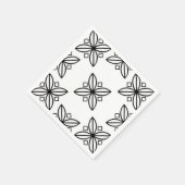 Zwart en wit abstract ontwerp servet (Hoek)