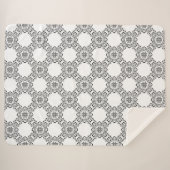 Zwart en wit abstract ontwerp sherpa deken (Voorkant (horizontaal))