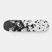 Zwart en wit Abstract vloeibaar ontwerp Persoonlijk Skateboard (Horizontaal)