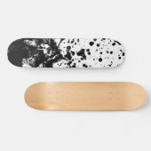 Zwart en wit Abstract vloeibaar ontwerp Persoonlijk Skateboard (Horizontaal)