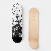 Zwart en wit Abstract vloeibaar ontwerp Persoonlijk Skateboard (Voorkant)