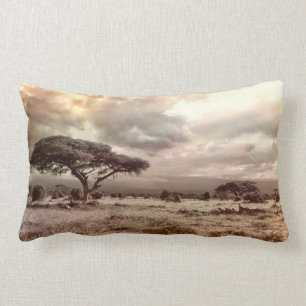 Zwart en wit acacia op de Afrikaanse savanne Kussen