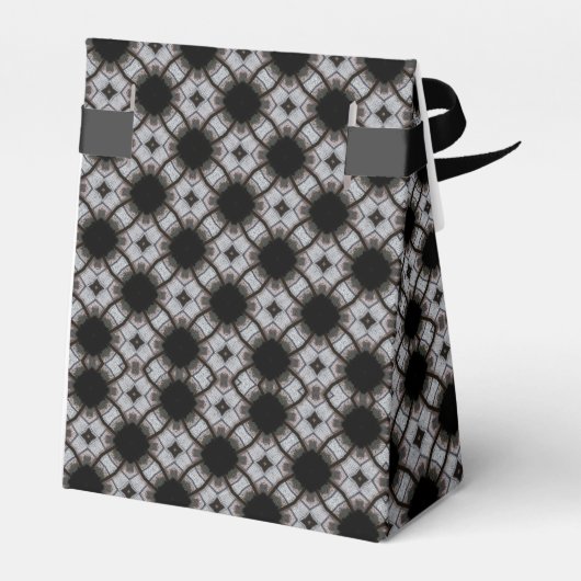 Zwart en wit afdrukken met rood hart bedankdoosjes (Achterkant)