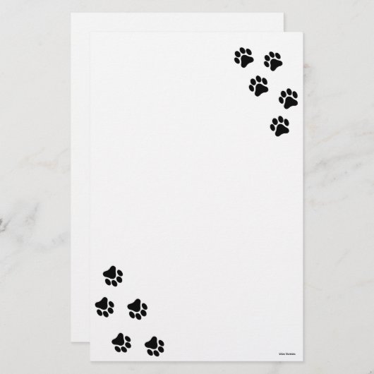 Zwart en wit afdrukken Patroon Briefpapier (Voorkant / Achterkant)