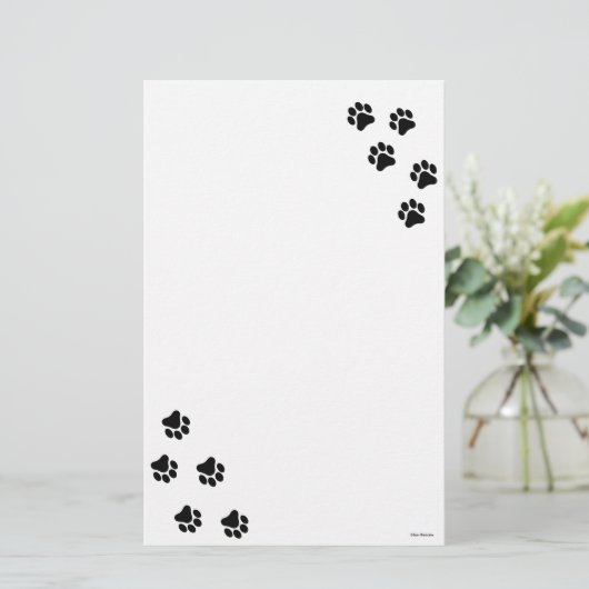 Zwart en wit afdrukken Patroon Briefpapier (Staand voorkant)