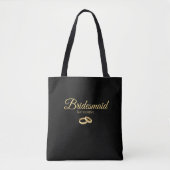 Zwart en Wit Affaire-Bruidstaart Geschenk- Tote Bag (Voorkant)