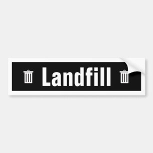 Zwart en wit afval kan label krijgen: vuilnisbelt bumpersticker