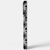 Zwart en Wit Alien Argyle Patroon Case-Mate iPhone Case (Achterkant / Links)