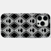 Zwart en Wit Alien Argyle Patroon Case-Mate iPhone Case (Achterkant (horizontaal))