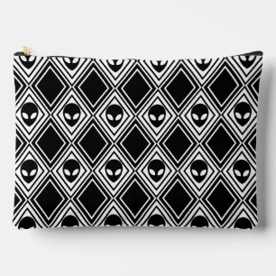 Zwart en Wit Alien Argyle Patroon Etui
