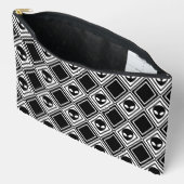 Zwart en Wit Alien Argyle Patroon Etui (Open)