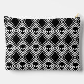 Zwart en Wit Alien Argyle Patroon Etui (Achterkant)