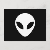 Zwart en wit Alien Head Briefkaart (Voorkant)