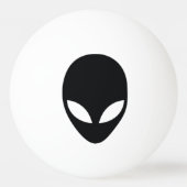 Zwart en wit Alien Head Pingpongbal (Voorkant)