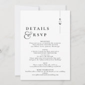 Zwart en wit allemaal in een moderne monogram brui kaart (Achterkant)