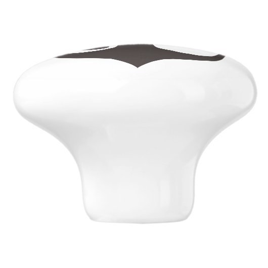 Zwart en wit Anchor-ontwerp Keramische Knop (Zijkant)