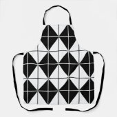 Zwart en wit argylepatroon schort (Voorkant)